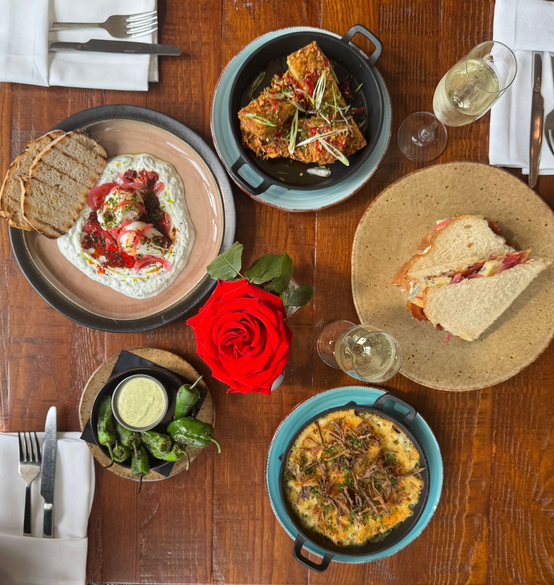 brunch dishes at toll house inn