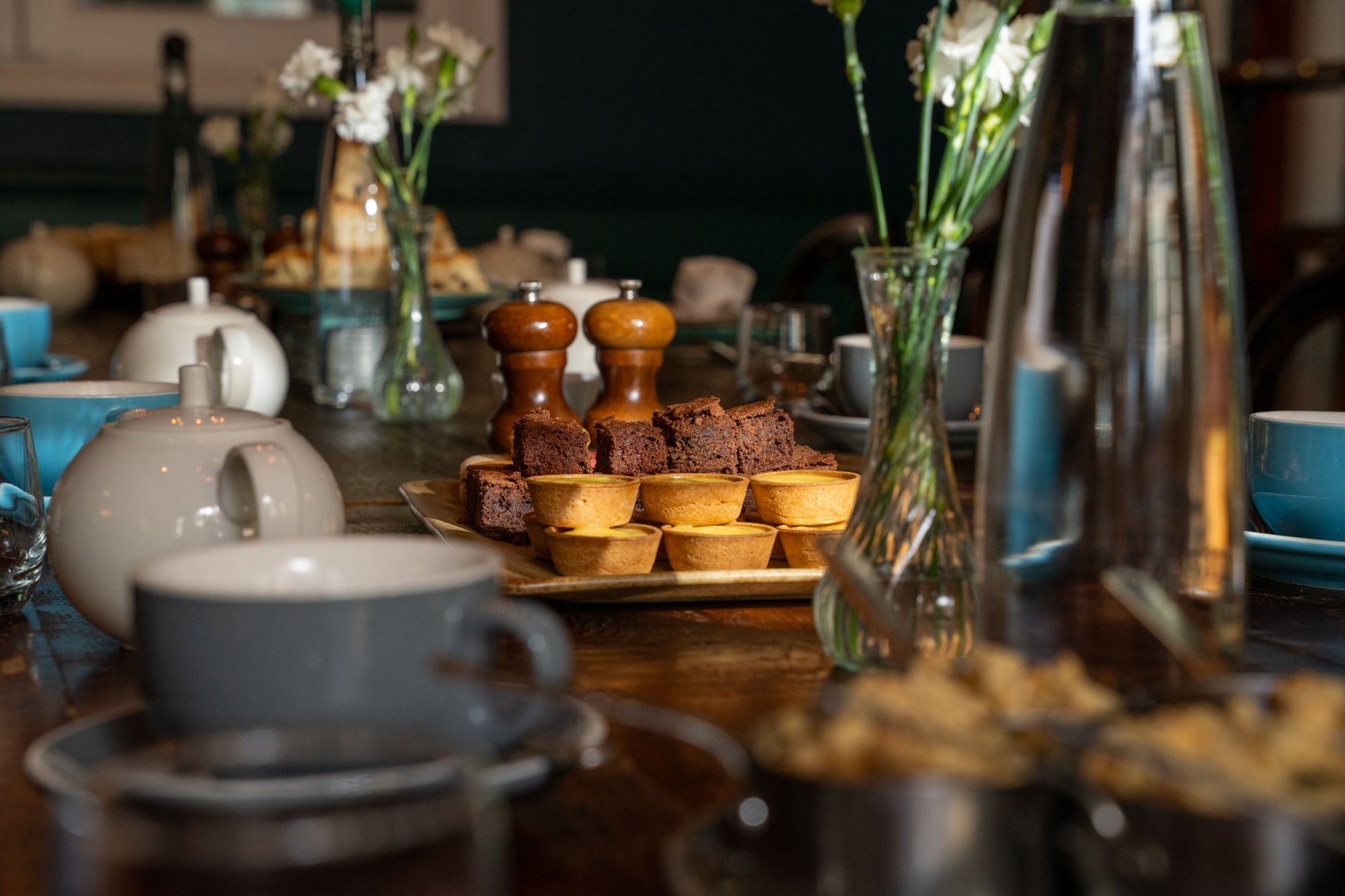 cakes presented in the private dining room