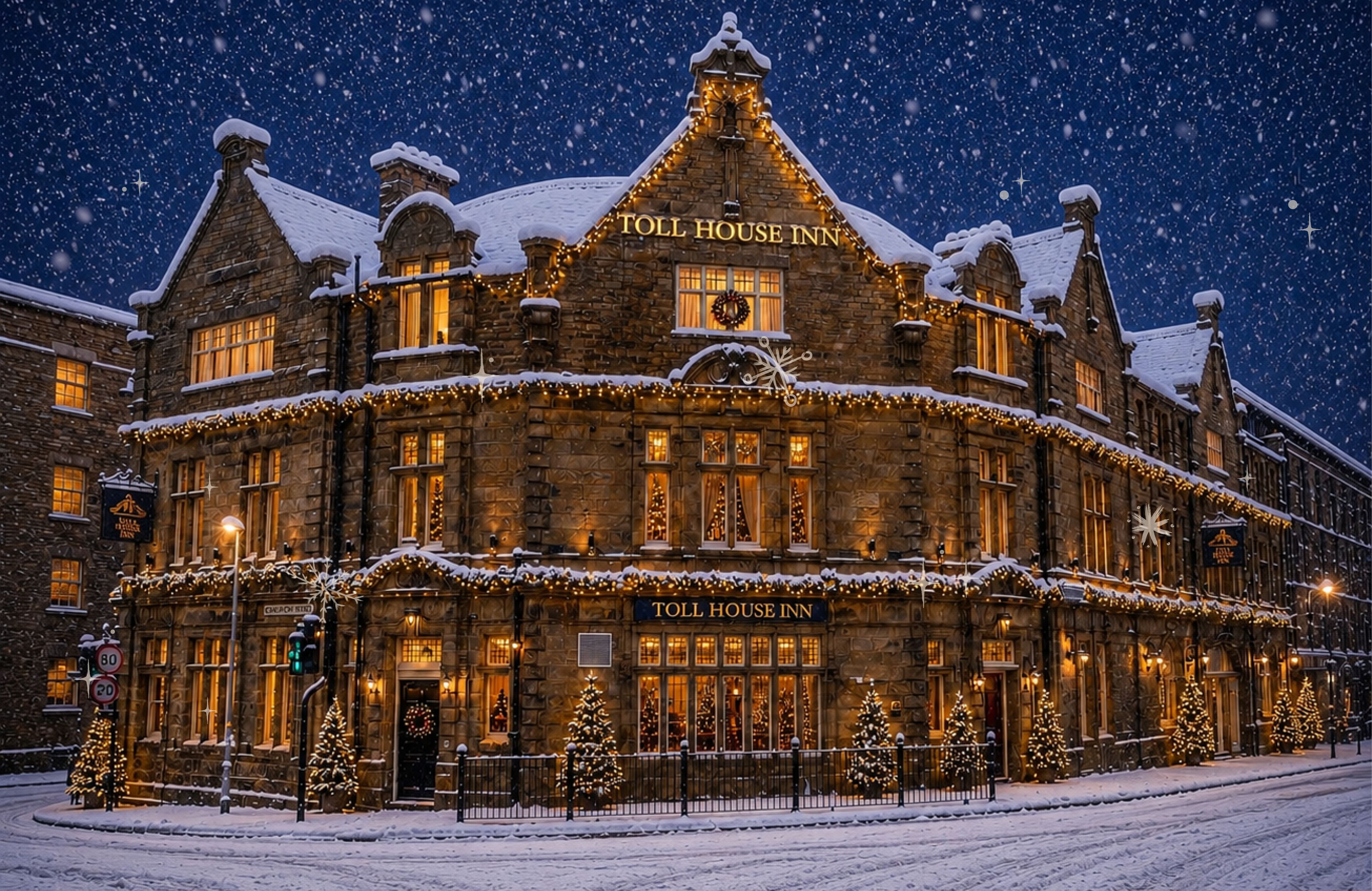snow scene at Toll House Inn